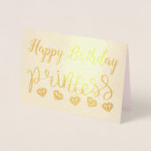 Princess Birthday Folienkarte (Vorderseite)
