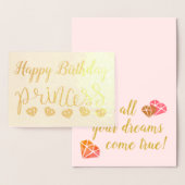 Princess Birthday Folienkarte (Anzeige)