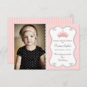 Princess Birthday Foto Dankeschön-Karte Dankeskarte (Vorne/Hinten)