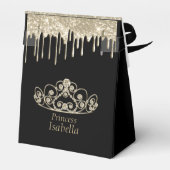 Princess Birthday - Gold Tiara Crown Geschenkschachtel (Rückseite)