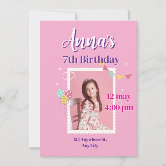 Princess birthday Invitations (Vorderseite)
