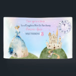 Princess Birthday Kids Banner<br><div class="desc">Es war einmal eine Zeit,  als sich die kleine Prinzessin drehte...  Geburtstagslinie,  die bearbeitet werden kann. Einladungen und andere Geburtstagsgeschenke..Alles Gute zum Geburtstag!</div>