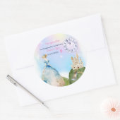 Princess Birthday Kids Runder Aufkleber (Umschlag)