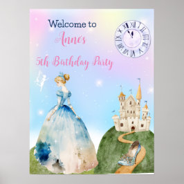 Princess Birthday Kids Welcome Poster