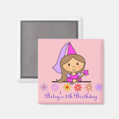 Princess Birthday Magnet (Vorderseite/Rückseite)
