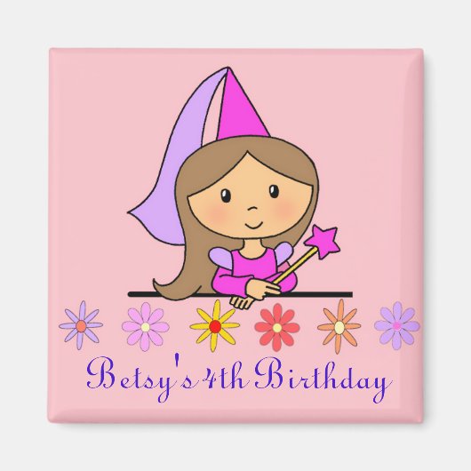 Princess Birthday Magnet (Vorne)