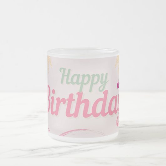 princess birthday mattglastasse (Mittel)