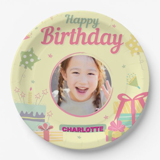 princess birthday pappteller (Vorderseite)