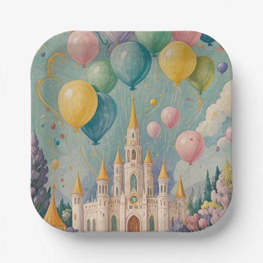 Princess Birthday Pappteller (Vorderseite)