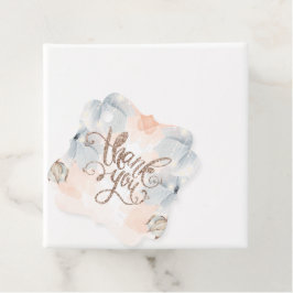 Princess Birthday Party Beige Glitzer Geschenkanhänger