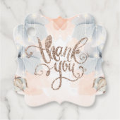 Princess Birthday Party Beige Glitzer Geschenkanhänger (Vorderseite)