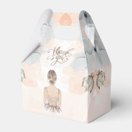 Princess Birthday Party Beige Glitzer Vielen Dank Geschenkschachtel