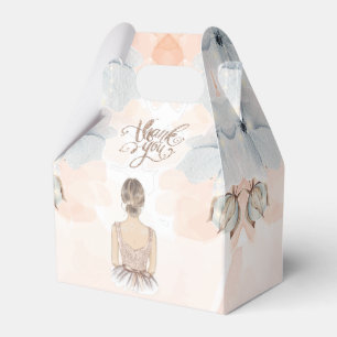 Princess Birthday Party Beige Glitzer Vielen Dank Geschenkschachtel