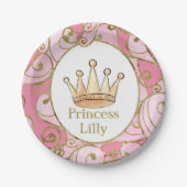 Princess Birthday Party Custom Pappteller (Vorderseite)