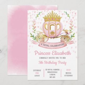 Princess Birthday Party Einladung