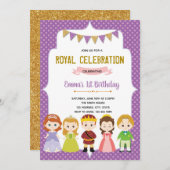 Princess Birthday Party Einladungskarte Einladung (Vorne/Hinten)