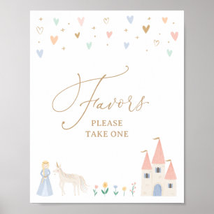 Princess Birthday Party favorisiert Unterschrift Poster