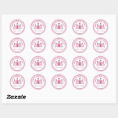 Princess Birthday Party favorit Tag Sticker (Blatt)