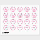 Princess Birthday Party favorit Tag Sticker (Blatt)