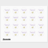 Princess Birthday Party Goody Bag Labels Runder Aufkleber (Blatt)