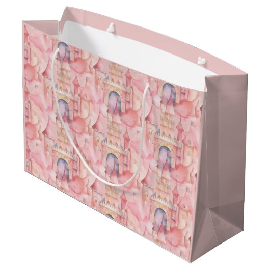 Princess Birthday Party Große Geschenktüte (Rückseite Schrägansicht)