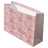 Princess Birthday Party Große Geschenktüte (Vorderseite Schrägansicht)