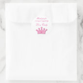 Princess Birthday Party Labels Stickers Pink Crown (Tasche)