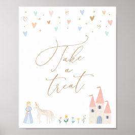 Princess Birthday Party Leckerei Table Sign Poster