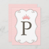 Princess Birthday Party macht Ihre eigenen Bannerk Einladungspostkarte (Vorne/Hinten)