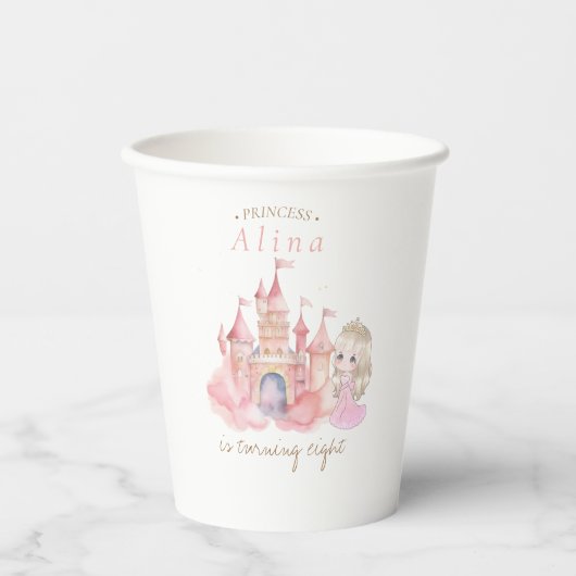 Princess Birthday Party Pappbecher (Vorderseite)