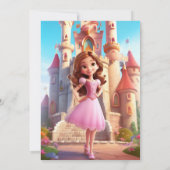 Princess Birthday Party Personalisiert Name Age Einladung (Rückseite)