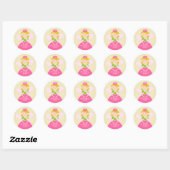 Princess Birthday Party Sticker (Blatt)