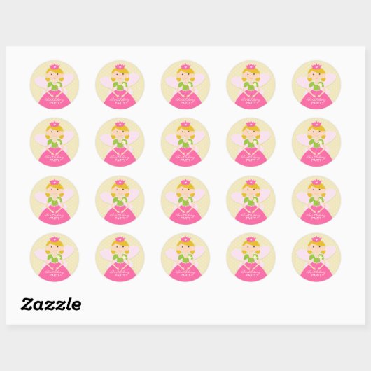 Princess Birthday Party Sticker (Blatt)