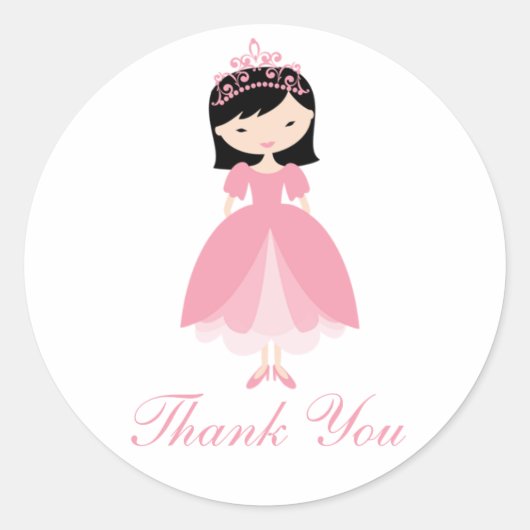Princess Birthday Party Stickers (Vorderseite)