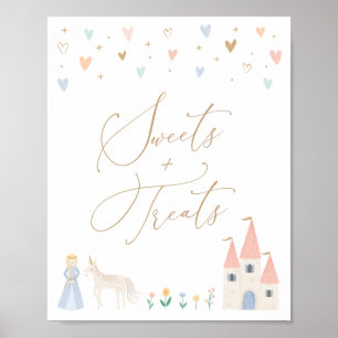 Princess Birthday Party Süßigkeiten und Leckereien Poster