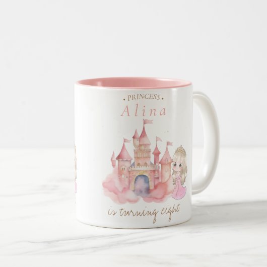 Princess Birthday Party Zweifarbige Tasse (VorderseiteRechts)