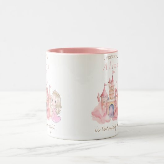 Princess Birthday Party Zweifarbige Tasse (Mittel)