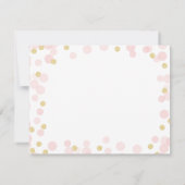 Princess Birthday Pink and Gold Dots Stationery Mitteilungskarte (Rückseite)