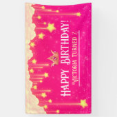 Princess Birthday Pink Banner (Vertikal)