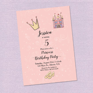 Princess Birthday Play Castle Einladung