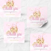 Princess Birthday Quadratischer Aufkleber