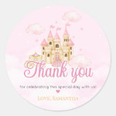 Princess Birthday Runder Aufkleber (Vorderseite)