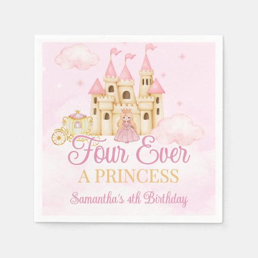 Princess Birthday Serviette (Vorderseite)