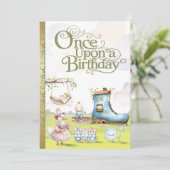 Princess Birthday Storybook Invitation Einladung (Stehend Vorderseite)