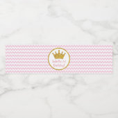 Princess Birthday Water Bottle Labels Wasserflaschenetikett (Einzelnes Label)