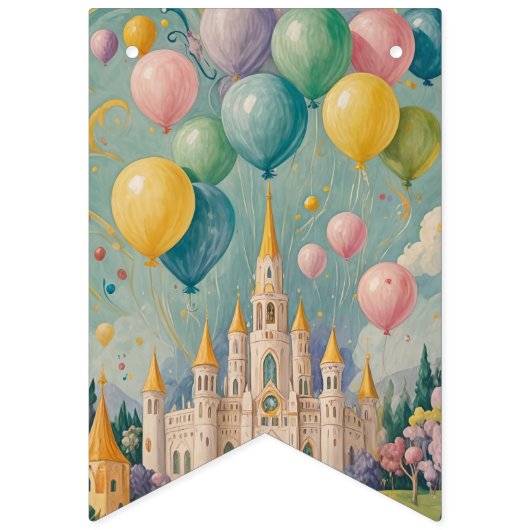 Princess Birthday Wimpelkette (Erste Fahne)