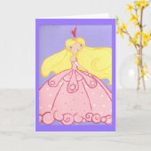 Princess Birthday Wises Karte (Gelbe Blume)