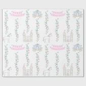 Princess Birthday Wrapping Paper Geschenkpapier (Flach)