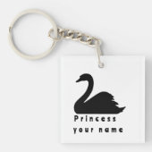 princess black swan personalisierbar woman schlüsselanhänger (Vorderseite)