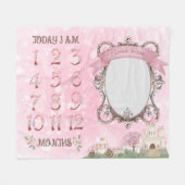 Princess Blanket für die monatlichen Meilenstein-F Fleecedecke (Vorderseite (Horizontal))